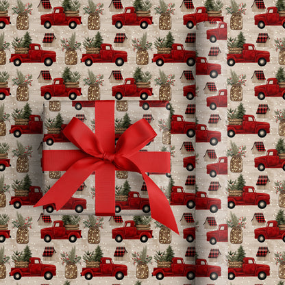 Red Trucks Dance Through Winter's Memory