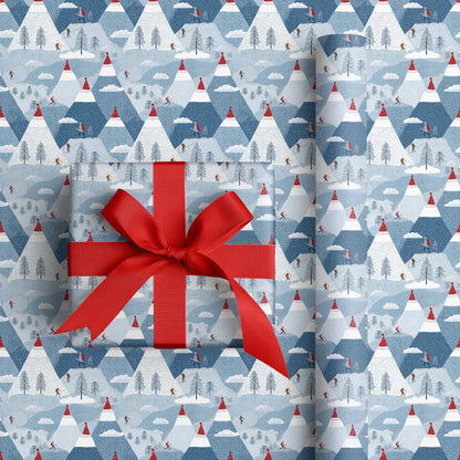 Winter Trails Between Snowy Peaks