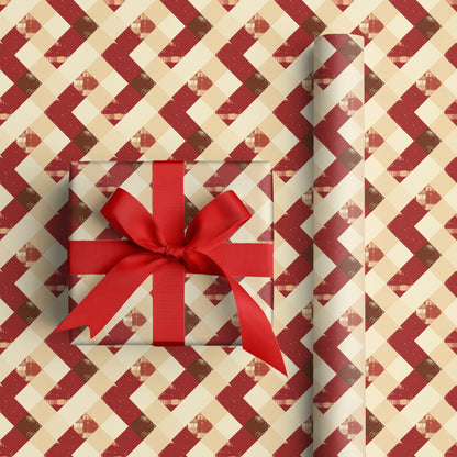 Geometric Rhythms In Crimson Layers