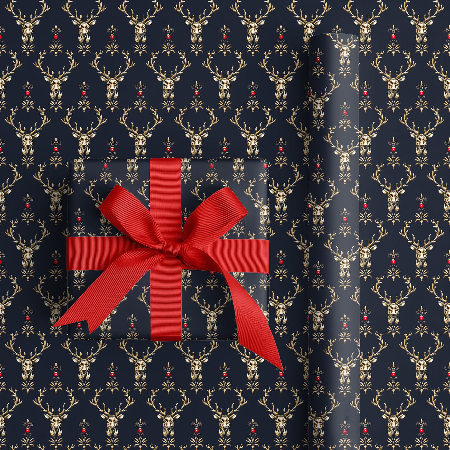 Golden Antlers Dance Through Midnight