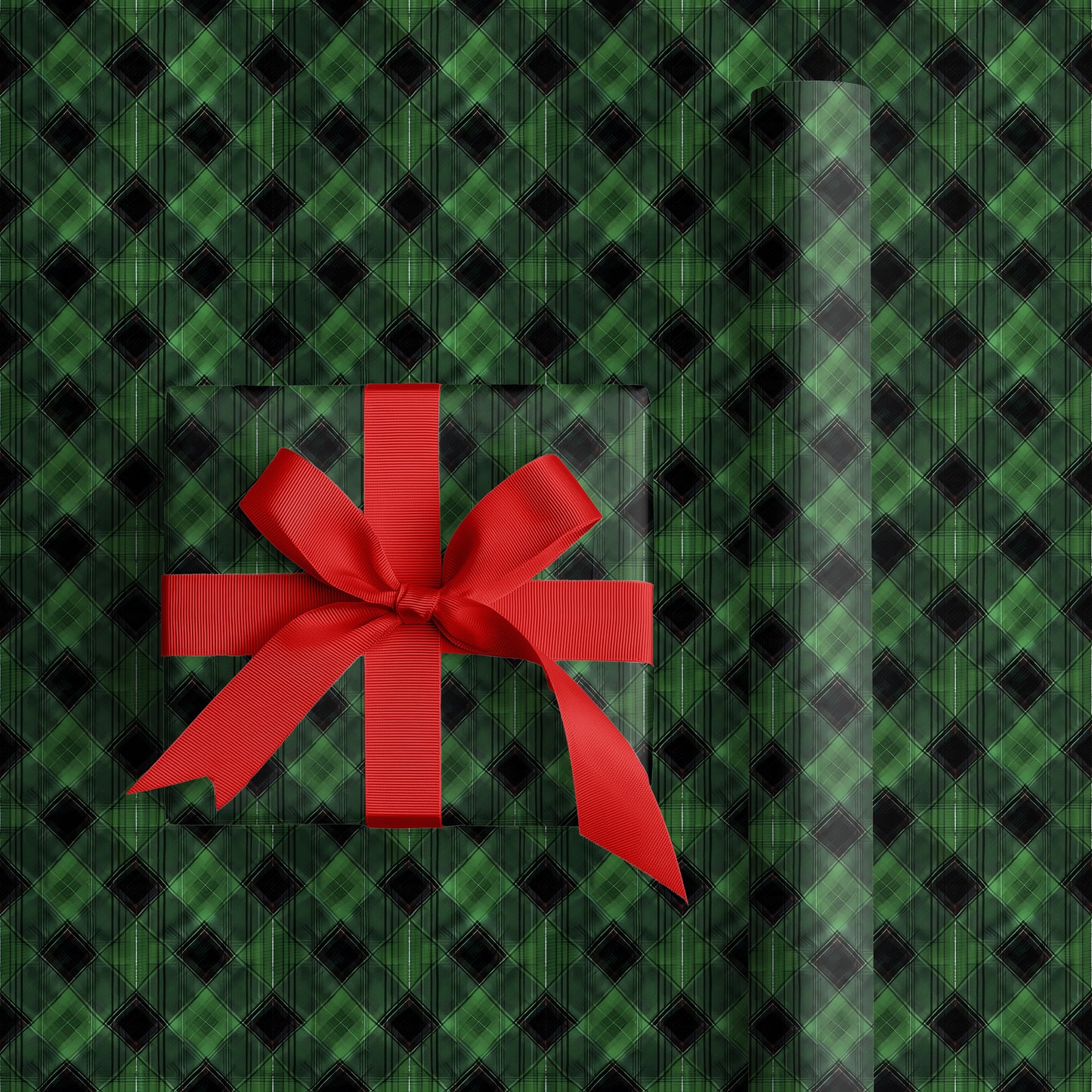 Green Geometry Weaves Midnight Tales