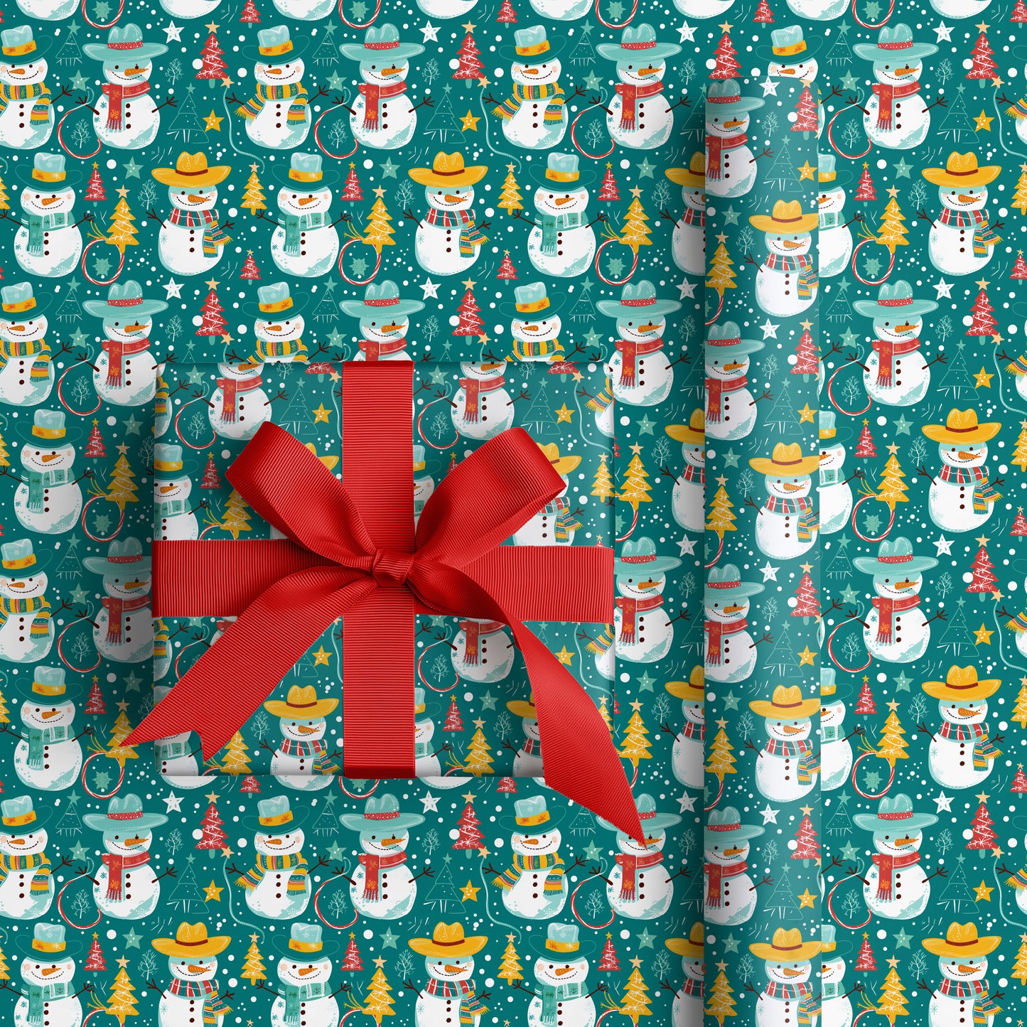 Snowmen Dance Through Winter's Palette