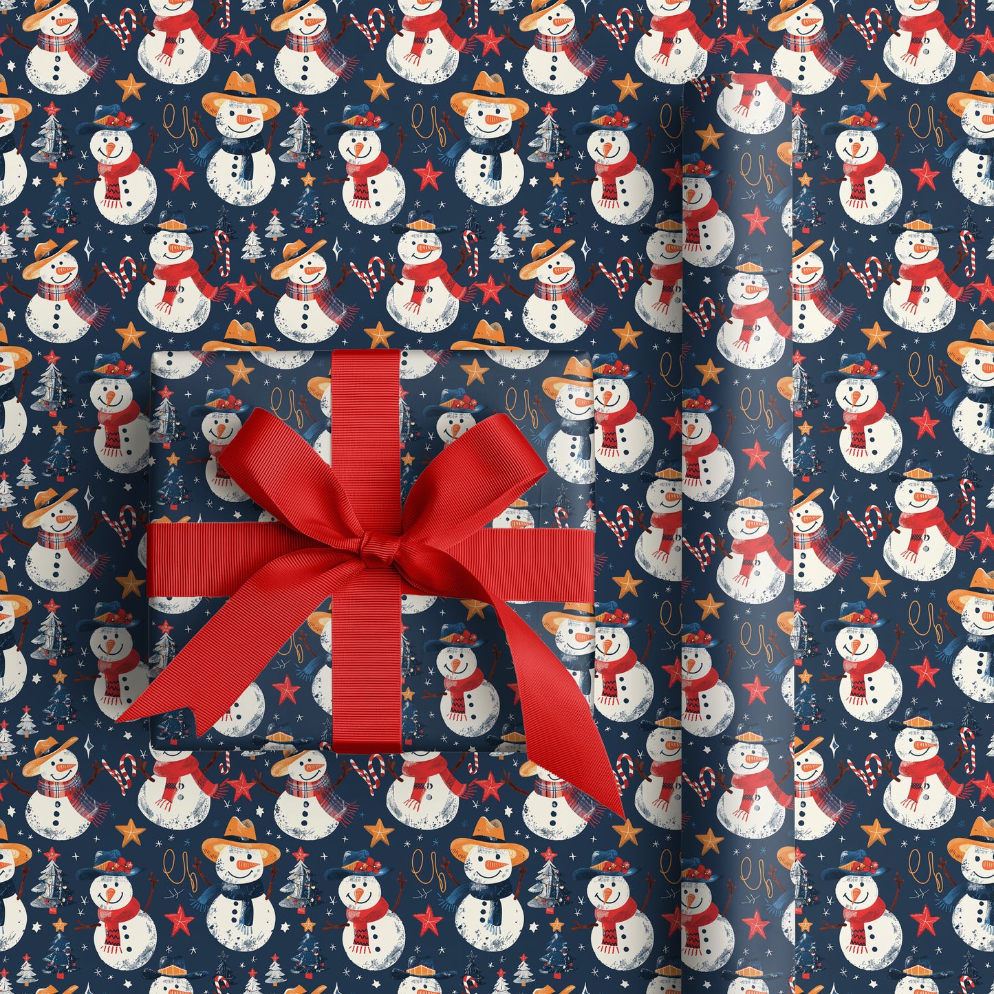 Snowmen's Merry Twirl Through Winter Night