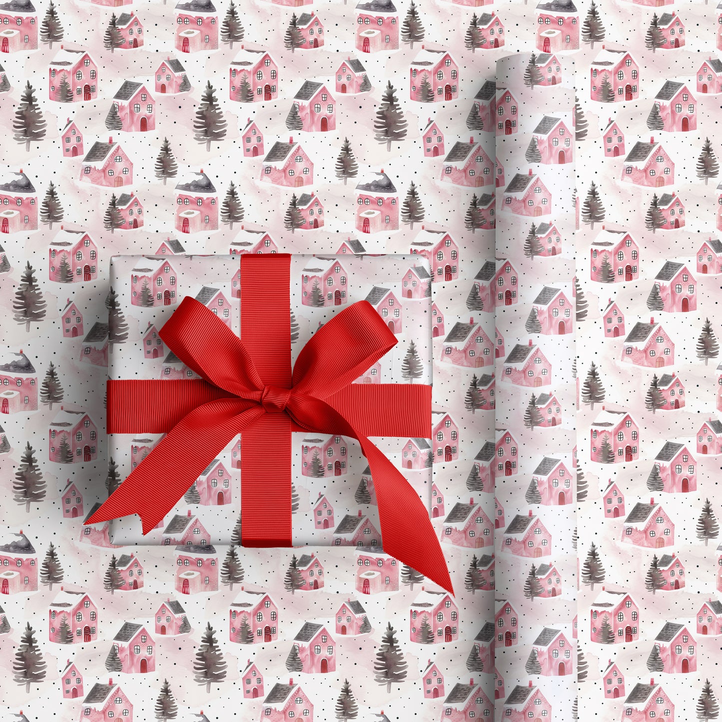 Winter's Pink Neighborhood Sleeps