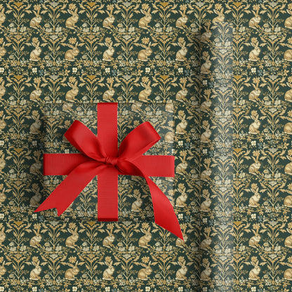 Rabbits Dancing Through Golden Blooms