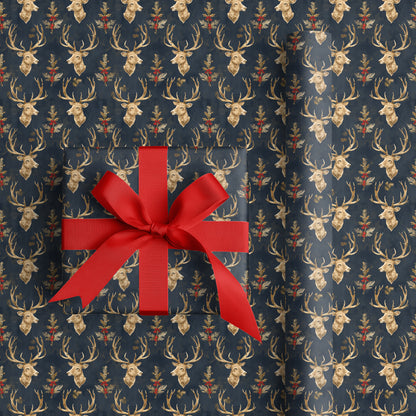 Noble Stags Dance Winter's Pattern
