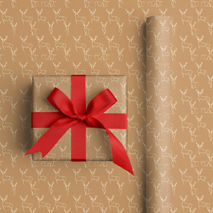 Geometric Stags Dancing Across Plains