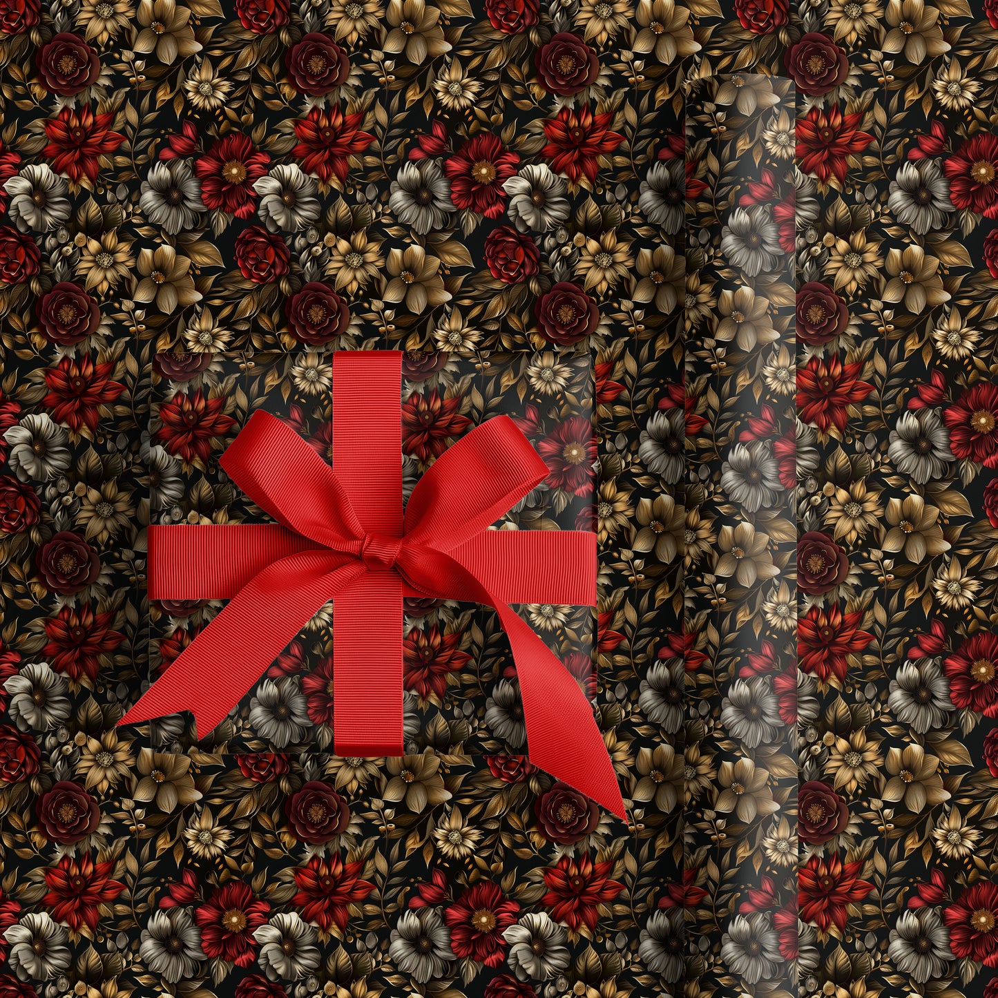 Midnight Blooms In Golden Shadows