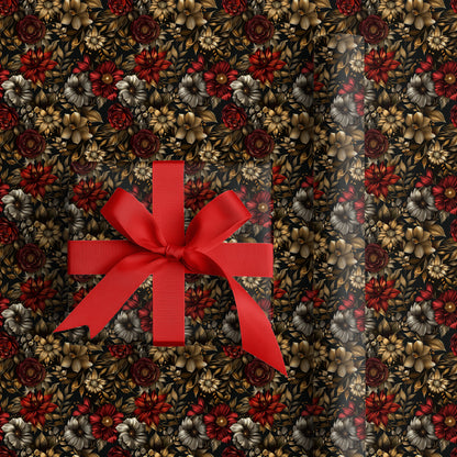 Midnight Blooms In Golden Shadows