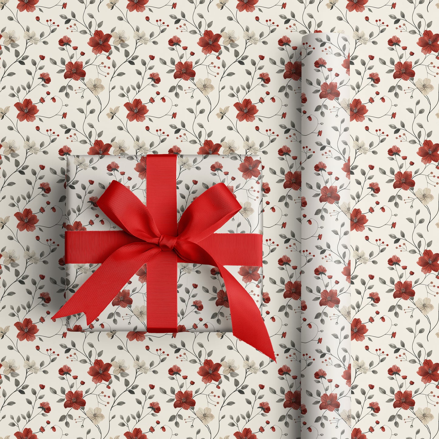 Crimson Branches Dance Softly