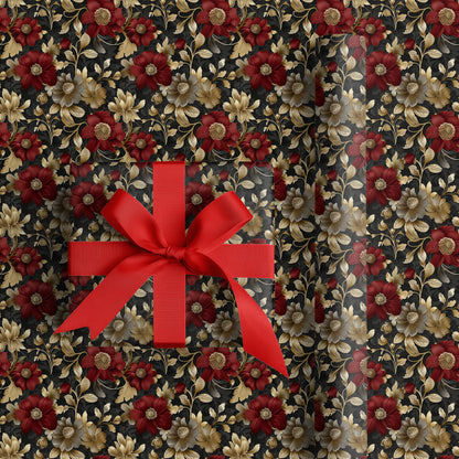 Dark Blooms Dancing Midnight Silk