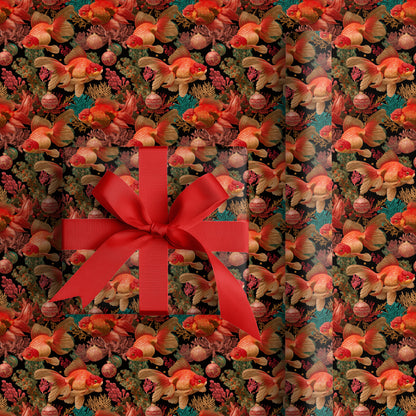 Crimson Fins Dance Through Ornaments