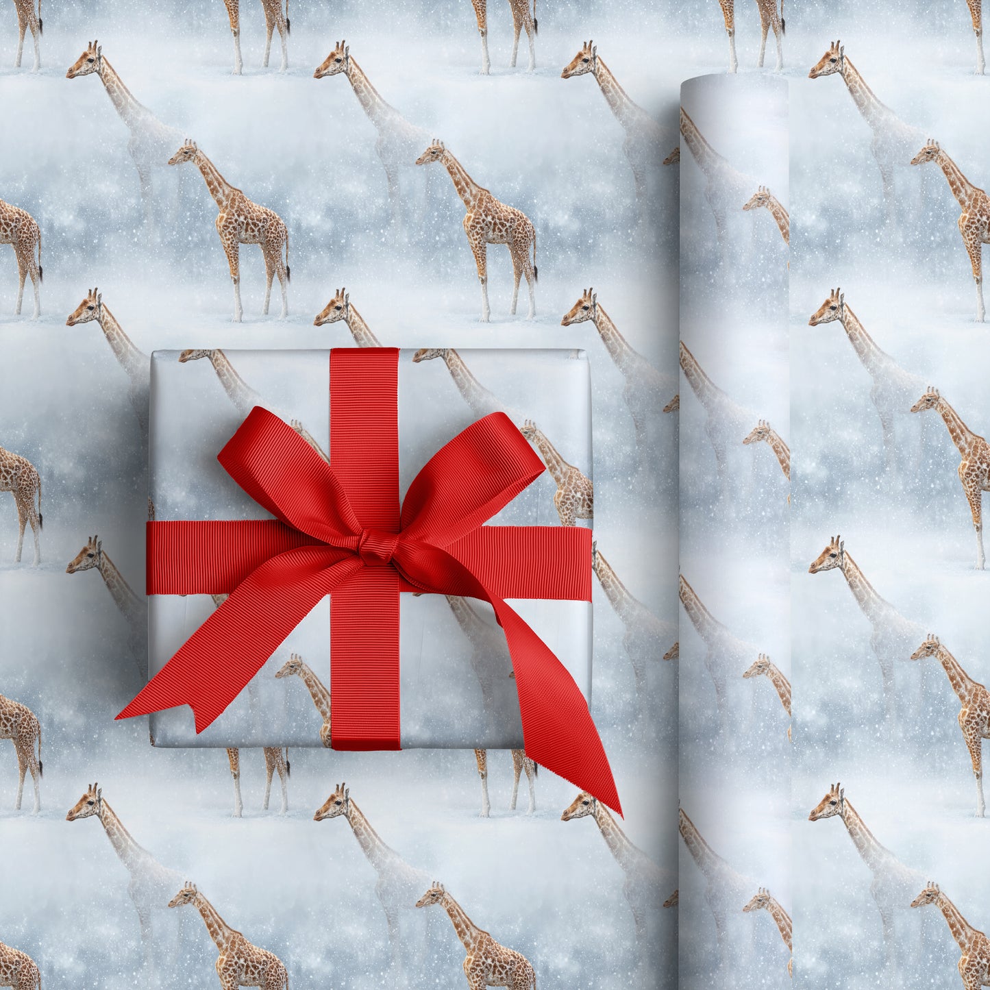 Giraffes Dance Through Silent Snowfall