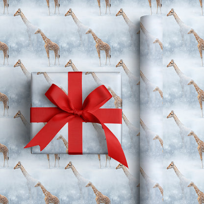 Giraffes Dance Through Silent Snowfall