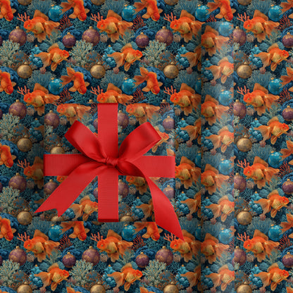 Goldfish Ballet In Deep Waters