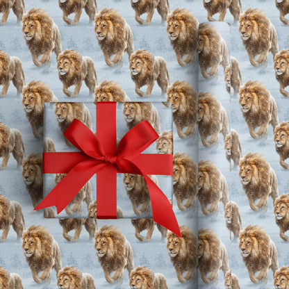 Regal Stride Through Frozen Silence