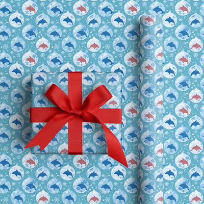 Dolphins Dance Through Winter Globes