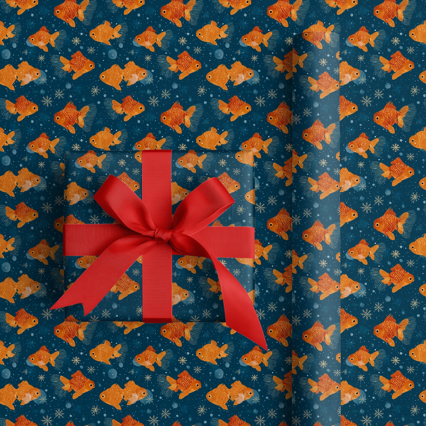 Goldfish Drift Through Frozen Moments