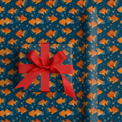 Goldfish Drift Through Frozen Moments