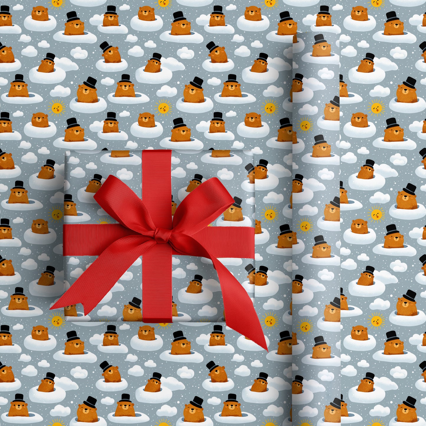 Cloudy Bears Ride Winter's Breeze