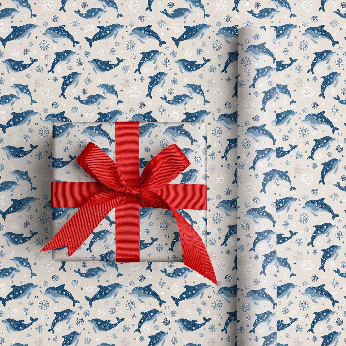 Dancing Dolphins Through Frozen Skies