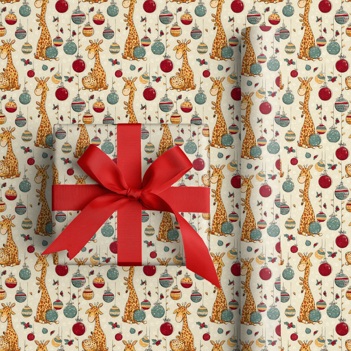 Giraffes Unwrap Christmas Magic
