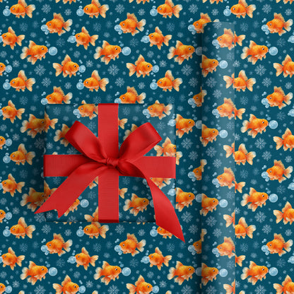 Goldfish Drift Through Winter's Dream