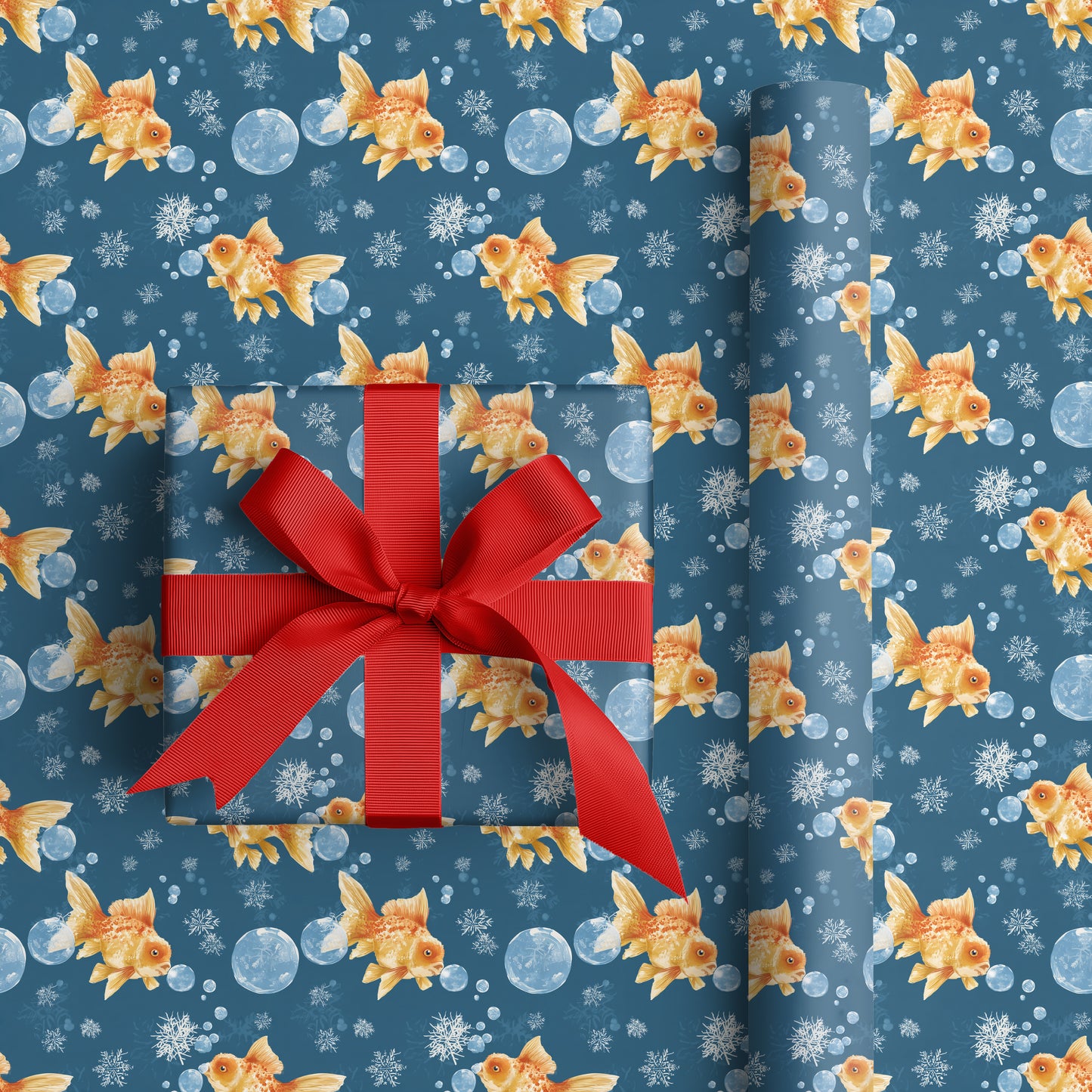 Goldfish Swimming Through Winter's Memory