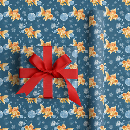 Goldfish Swimming Through Winter's Memory