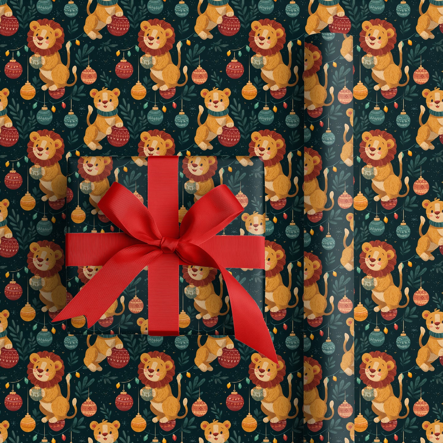 Festive Lions Dance Through Starlight