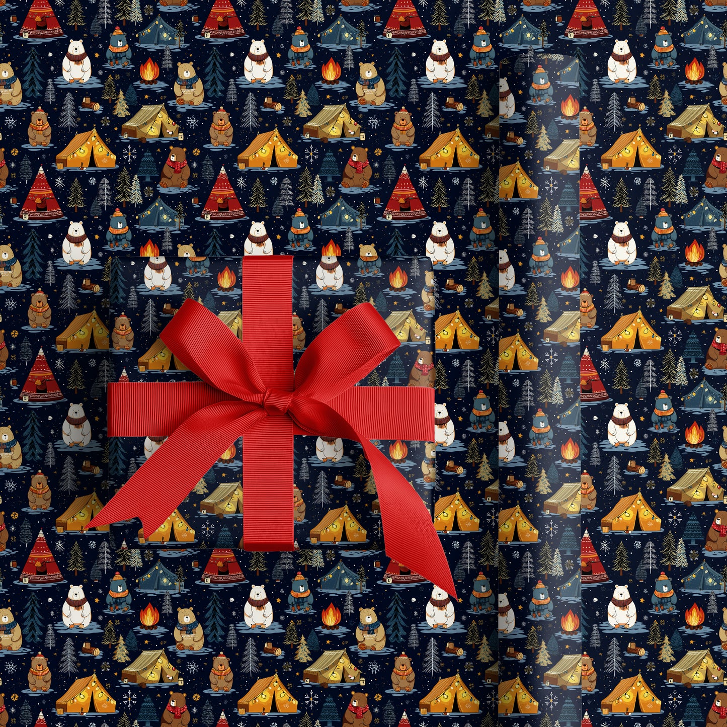 Bears Camp Under Starlit Skies