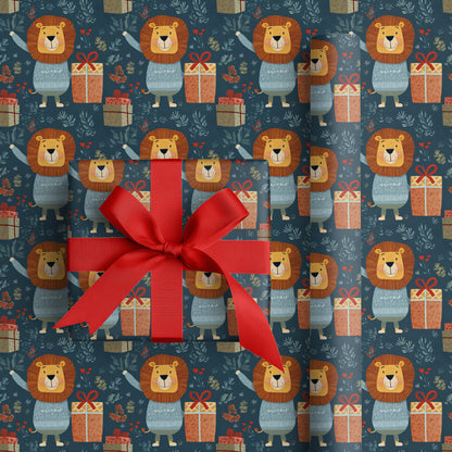 Festive Lion Waits For Joy