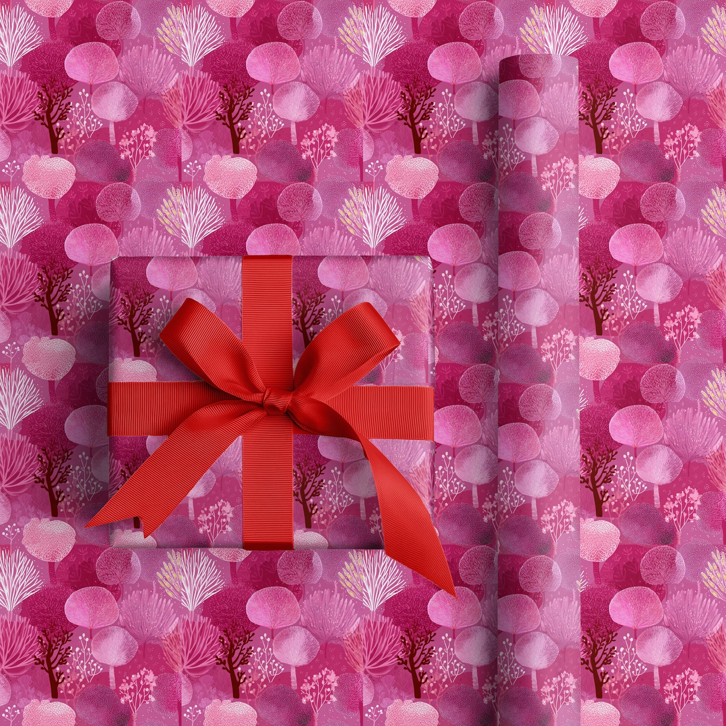 Pink Forests Bloom In Stillness