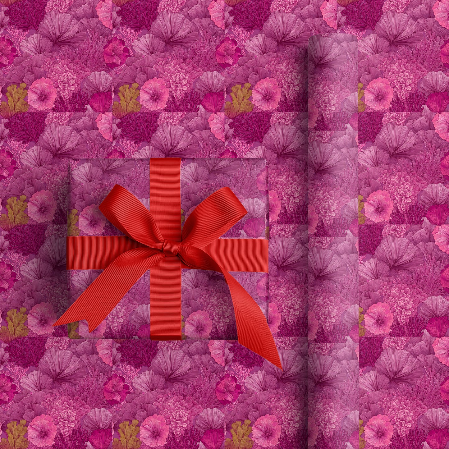 Coral Blooms Dancing Magenta Waves