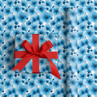 Blue Petals Dancing Through Light