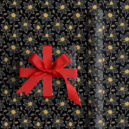 Night's Golden Botanical Symphony