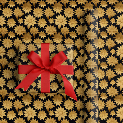 Golden Blooms Trace Midnight's Canvas