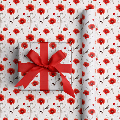 Red Blossoms Dance Across Silence