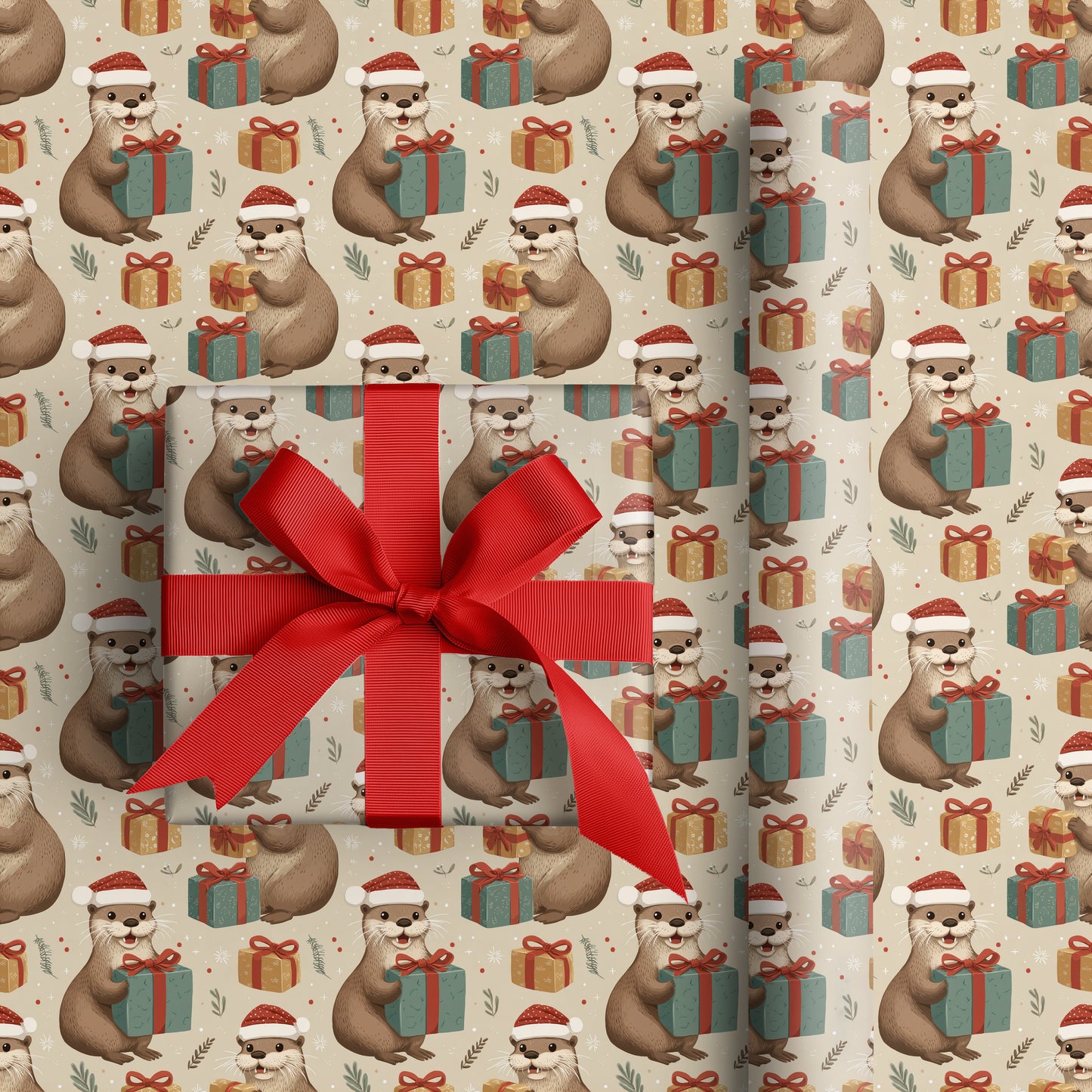 Otters Wrap Holiday Cheer