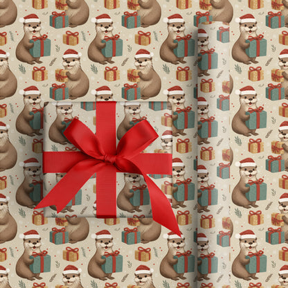 Otters Wrap Holiday Cheer