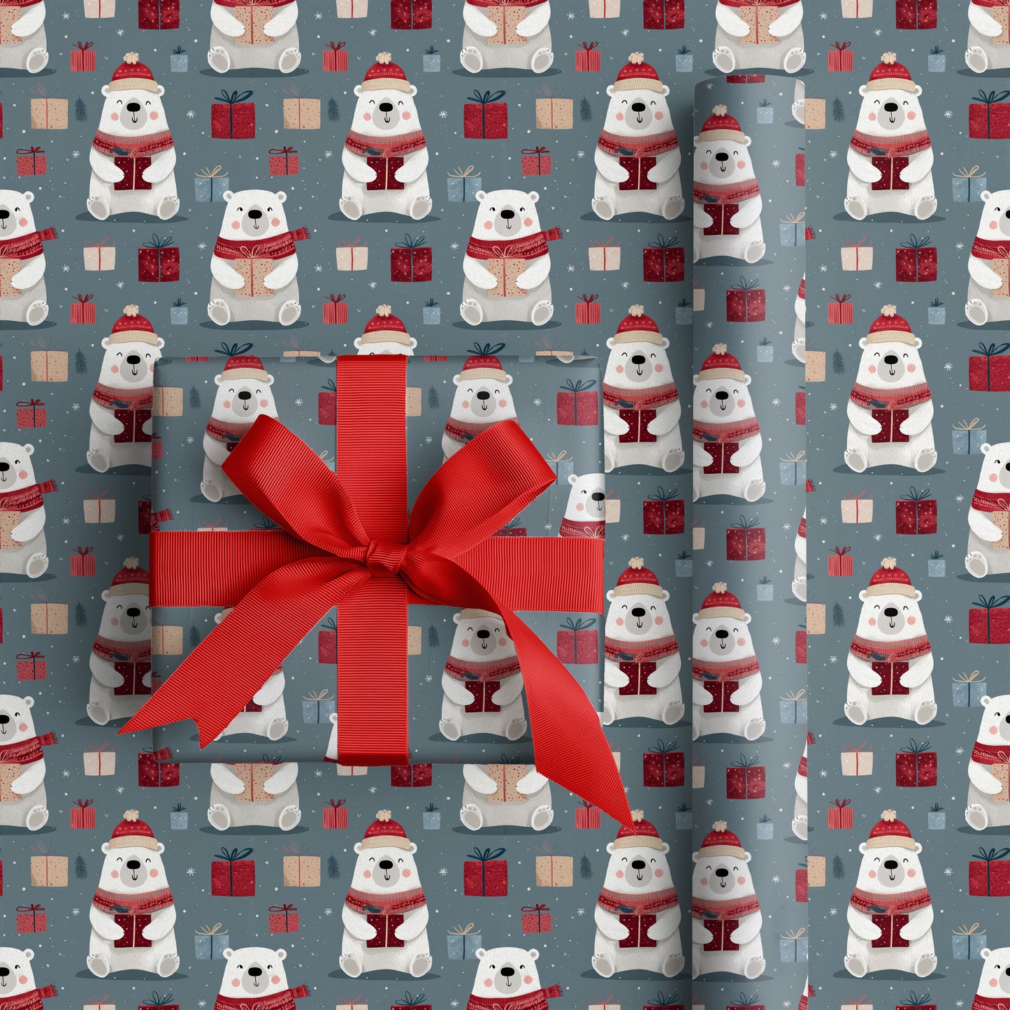 Polar Bear Wraps Winter's Gift