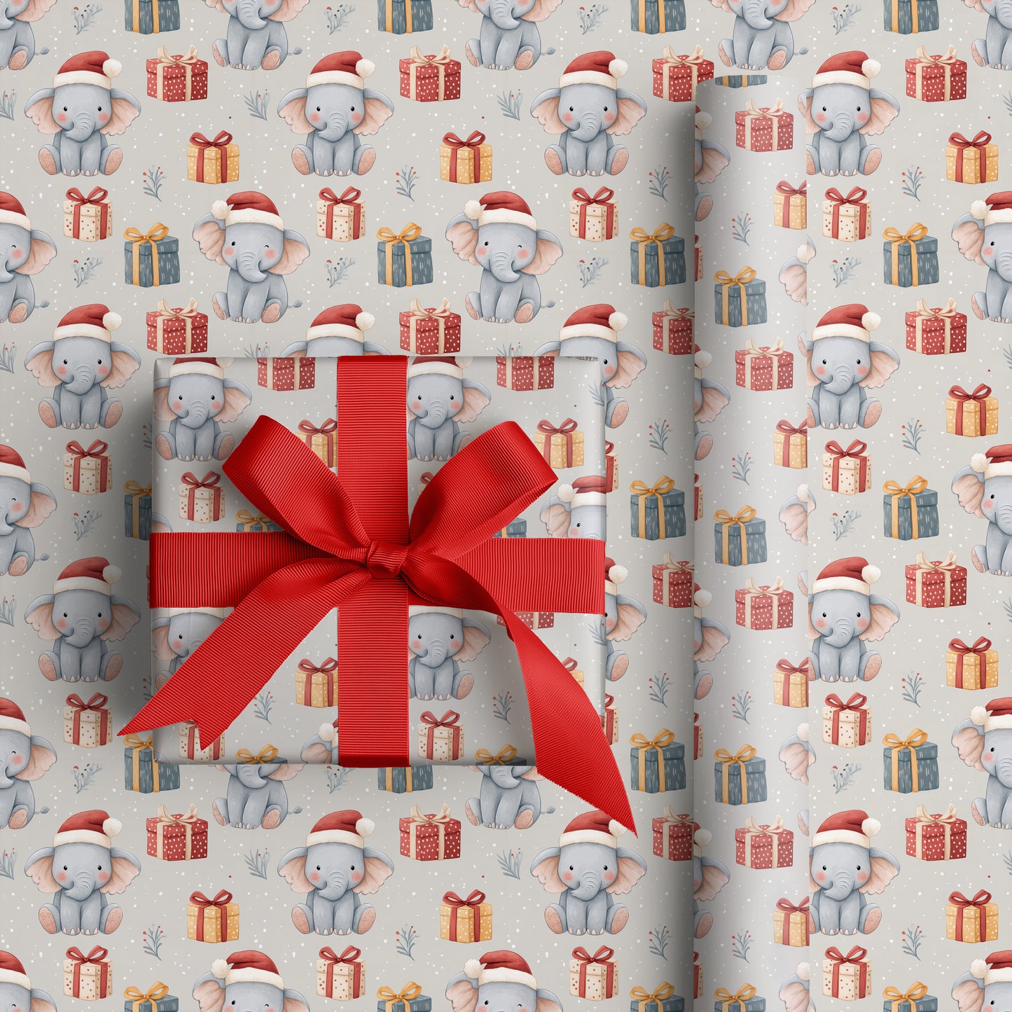 Elephants Unwrap Holiday Cheer