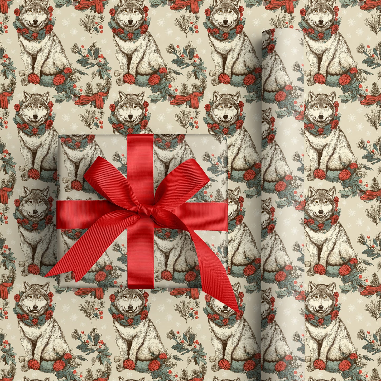 Winter's Crimson Pine Companions