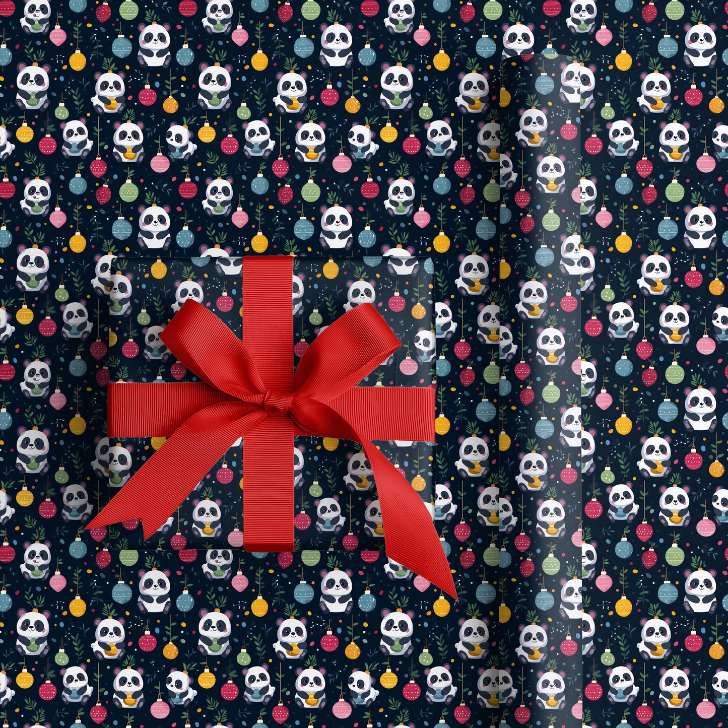 Panda's Playful Holiday Parade