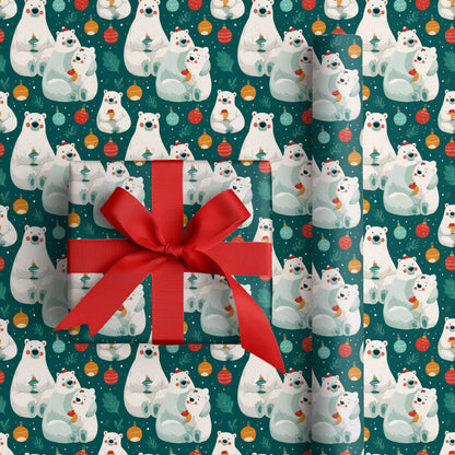 Polar Bears Decorate Winter's Playroom