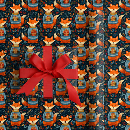 Festive Foxes Unwrap Winter's Joy