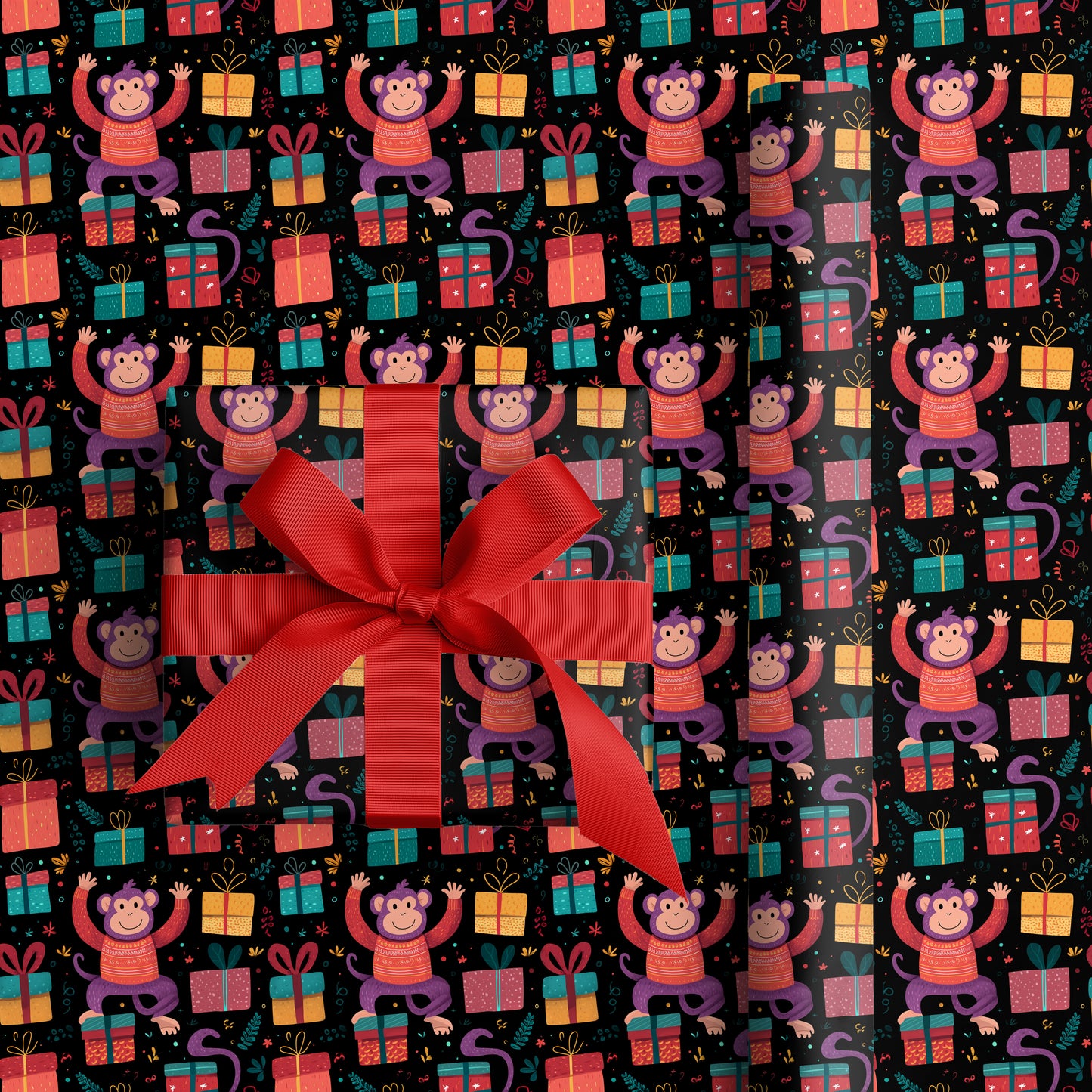 Monkey Celebrates Gift-Giving Season