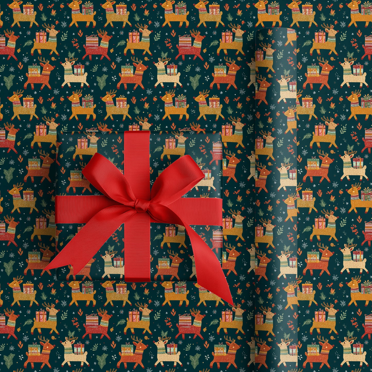 Reindeer Carry Holiday Cheer