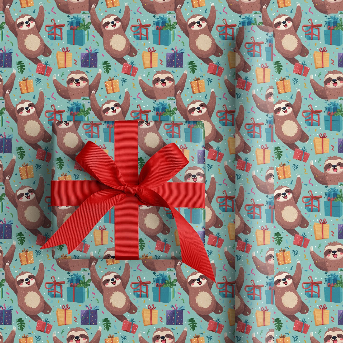 Sloths Celebrate Surprise Party Time