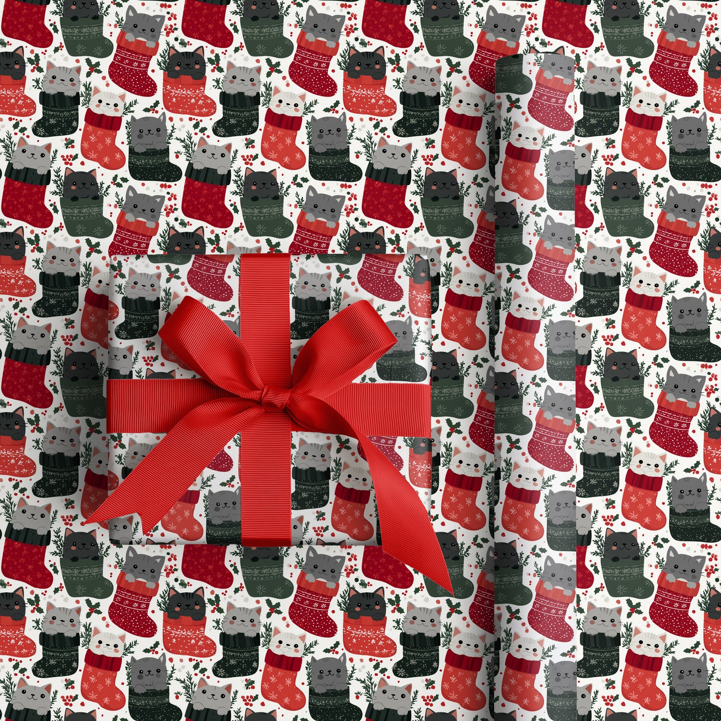 Cozy Cats Warm Christmas Stockings